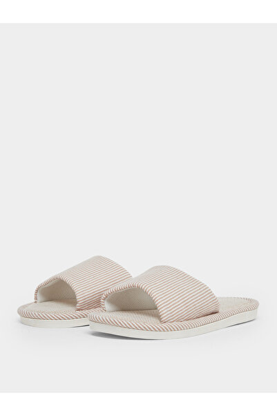 Take Two By Styli Striped Bathroom Slippers