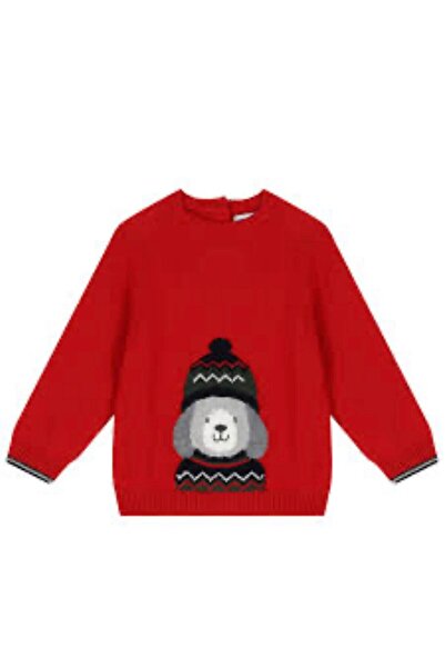 MAYORAL Red knitted Christmas boy sweater
