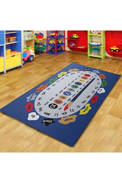 TOYS DEPO Non-slip Kids' Rug, 120×180 cm, 30% Cotton, 70% Polyamide, Printed