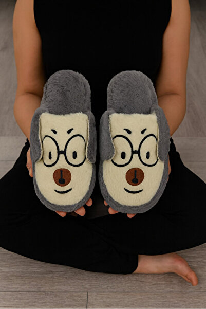 romex Plush House Slippers with Cute Dog Figures – Warm, Soft, and Fun