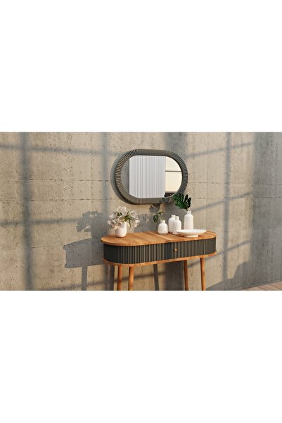 3mzp Mobilya Aynalı Montajsız Ahşap Ayaklı - Renkli Dekoratif Bombe Dresuar