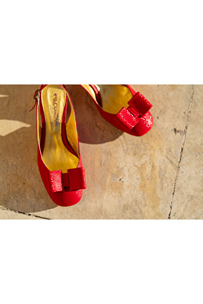 OEM Women's Sandals Made of Natural Leather Joy Red - 35