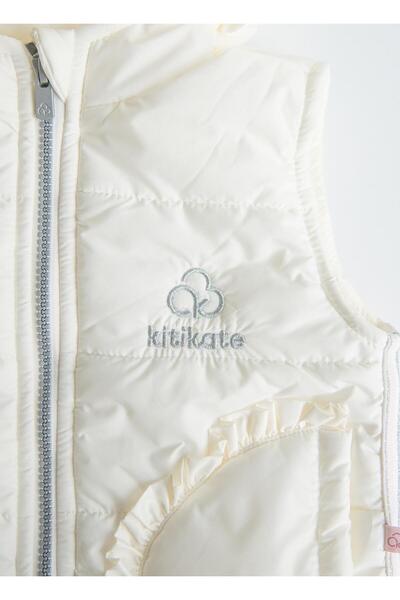 kitikate Velvet Vest White