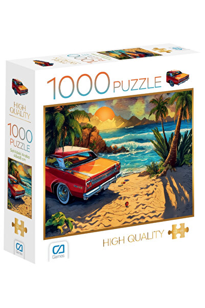 CA Games Sahildeki Araba 1000 Parça 2,2mm Kalınlık 48x68cm Profesyonel Hobi Puzzle Yapboz Serisi