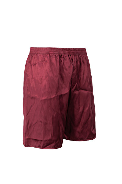 Oppland Men's Satin Fabric Shorts Solid Color Elastic Waistband No Pockets Relaxed Fit Lightweight Fabric