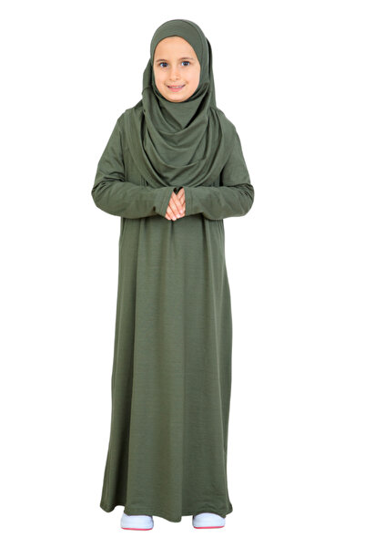 Modish Group Girls' Prayer Dress – Soft Viscose Clothing Abaya & Hijab + Bag Set