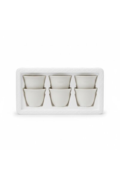 mawfoor طقم فناجيل قهوة سعودية فاخرة موفور ساده - 6 حبات