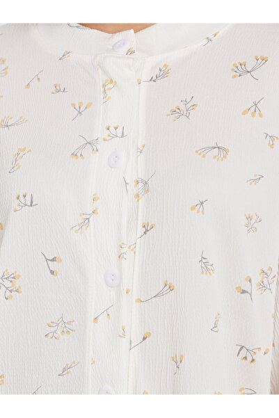 Styli Floral Print Round Neck Shirt and Pyjama Set