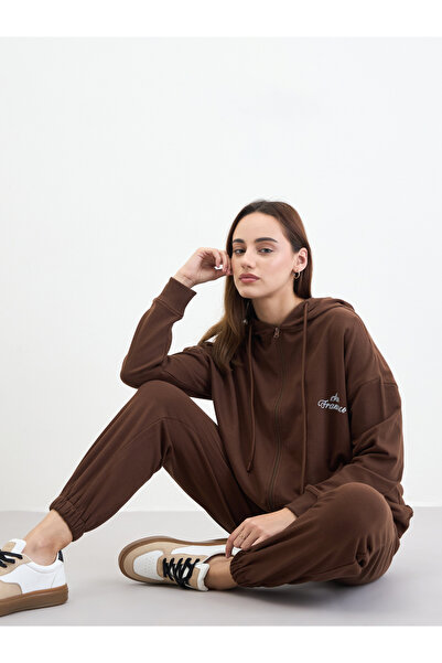 Styli Brown Oversized Hoodie and Joggers Co-Ords