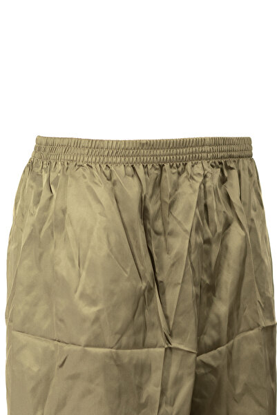Oppland Men's Satin Fabric Shorts Solid Color Elastic Waistband No Pockets Relaxed Fit Lightweight Fabric