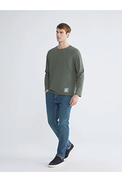 LC Waikiki Crew Neck Long Sleeve Printed Men's T-Shirt