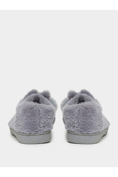Take Two By Styli Solid Plush Cute Rabbit Bedroom Slippers