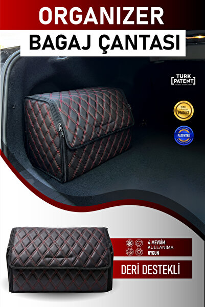 stiloto Auto Trunk Bag Leather Organizer – Car Trunk Organizer, Waterproof Stylish Design