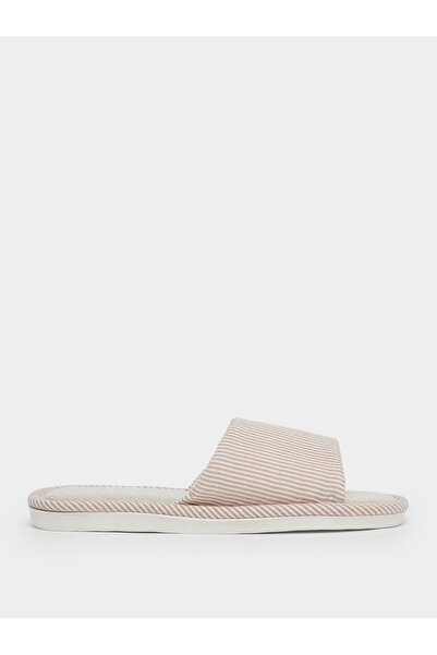 Take Two By Styli Striped Bathroom Slippers