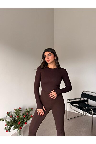 Bade Butik Bluză maro basic Aura