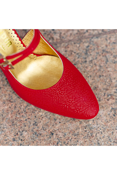 OEM Women's Shoes with Thick Heels Fantasy Red Pins - 37