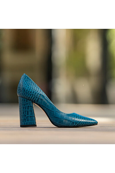 OEM Women's Shoes with Thick Heels Victoria Blue Turquoise - 35