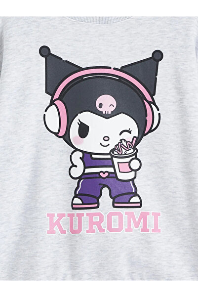 LC Waikiki Kuromi Printed Girls' Sweatshirt and Sweatpants