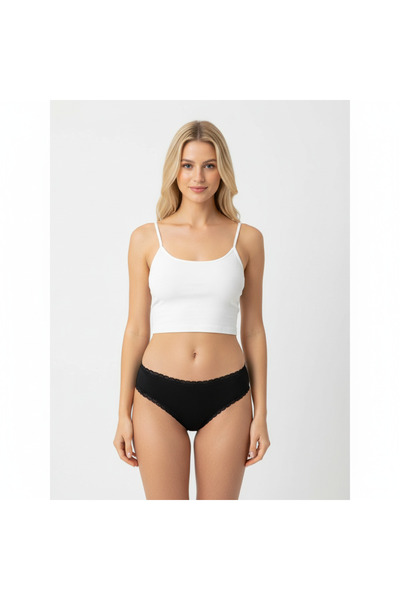BONBON Women's Cotton Lace Waist Slip Panties Bb2096