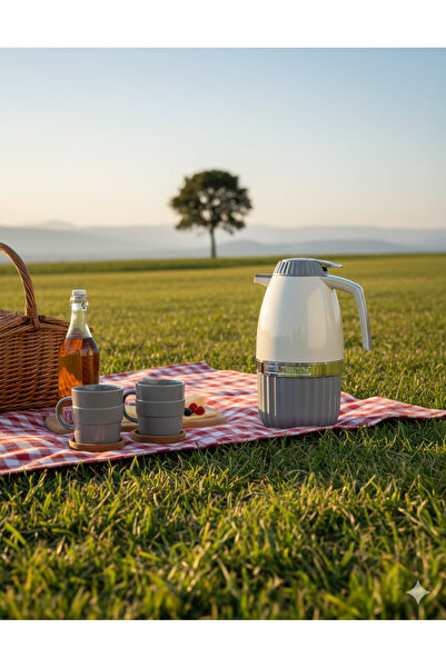 ATA HOME 2 Liter Luxury Glass Thermos Keeps Hot for 12 Hours & Cold for 24 Hours Camping and Picnic Thermos