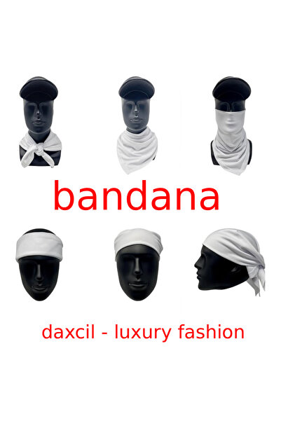 daxcil White Bandana – Modern, Clean and Stylish Design