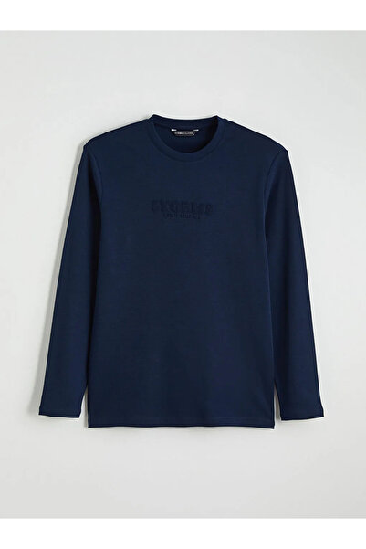 LC Waikiki Crew Neck Long Sleeve Printed Men's T-Shirt