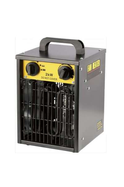 INTENSIV Electric Heater 2 kW, 230V, 186 m³/h, Black