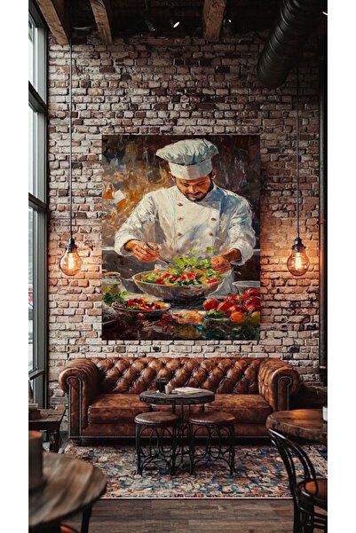 özkacar CHEF PREPARATOR DE SALATE CAFEA RESTAURANT MAGAZIN Tablou decorativ p...