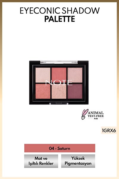 NOTE Eyeconic Eyeshadow Palette Mat ve Işıltılı Toz Göz Far Paleti - 04 Saturn