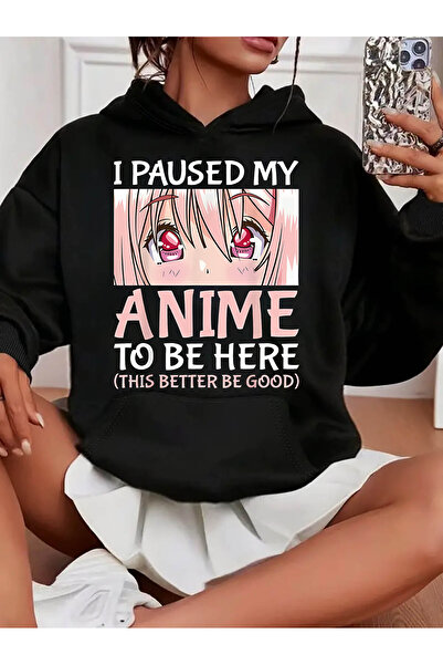 uyguntarz Unisex-Kapuzenpullover mit Anime-Charakter-Aufdruck