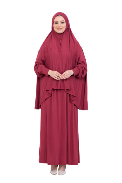 Modish Group Two Piece Prayer Dress – Long Cotton Hijab Clothing Abaya & Headscarf Set