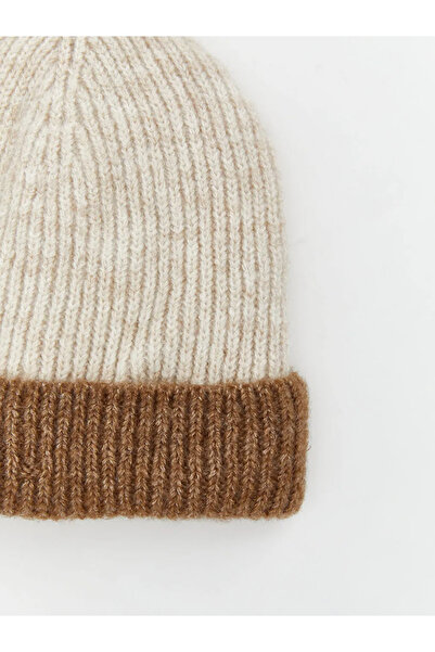 LC Waikiki قبعة تريكو للأطفال الأولاد بلون بيج