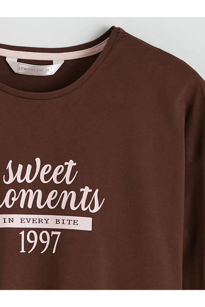 LC Waikiki Crew Neck Printed Women's Pajamas Set