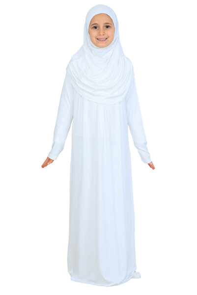 Modish Group Girls' Prayer Dress – Soft Viscose Clothing Abaya & Hijab + Bag Set