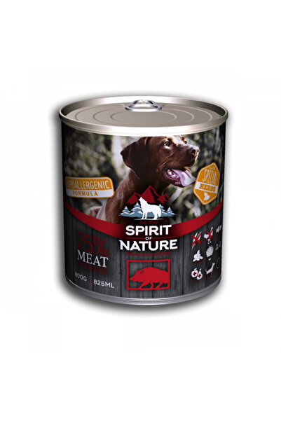 Spirit of Nature Wet Dog Food, Wild Boar, Hypoallergenic, 6 x 800 g