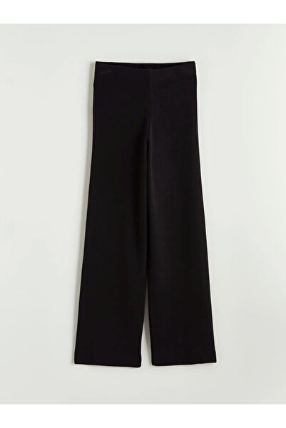 LC Waikiki Wide Leg Women's Knitwear Trousers with Elastic Waist