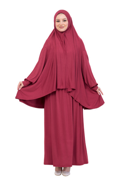 Modish Group Two Piece Prayer Dress – Long Cotton Hijab Clothing Abaya & Headscarf Set
