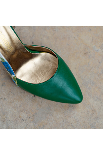 OEM Aime Blue Flowers Stiletto Shoes - 38