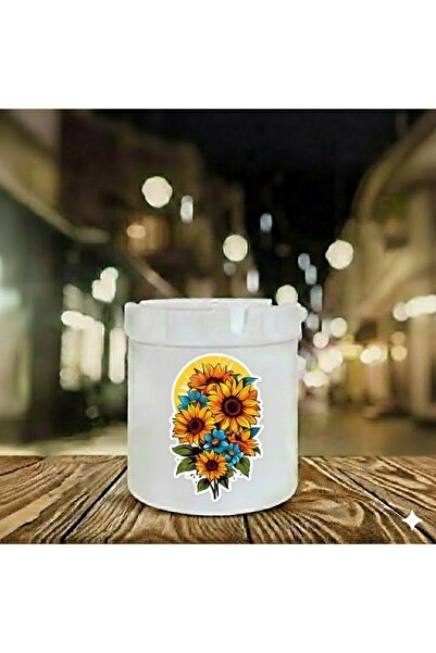 sartre art Ayçiçeği - Günebakan cu imprimeu Scrumieră din porțelan Söndür-At,...