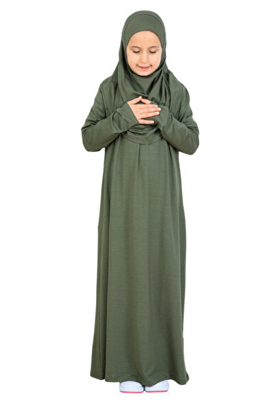 Modish Group Girls' Prayer Dress – Soft Viscose Clothing Abaya & Hijab + Bag Set