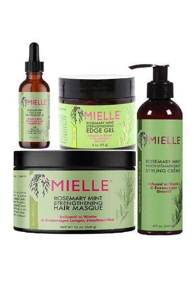 MIELLE مجموعة منتجات تصفيف شعر الأطفال بنكهة إكليل الجبل والنعناع