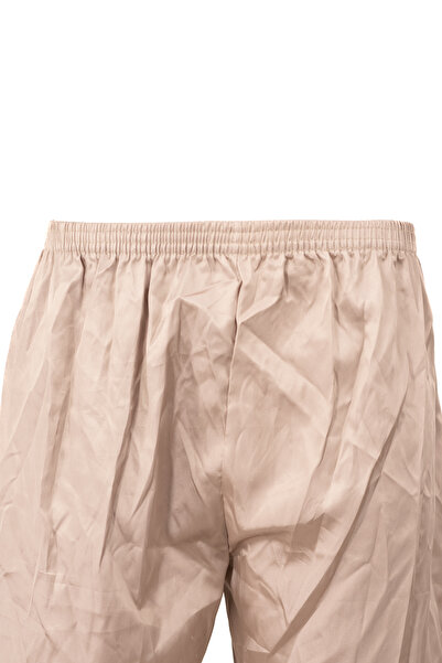 Oppland Men's Satin Fabric Shorts Solid Color Elastic Waistband No Pockets Relaxed Fit Lightweight Fabric