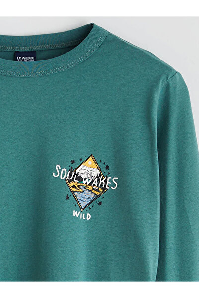 LC Waikiki Tricou pentru băiat cu imprimeu cu decolteu