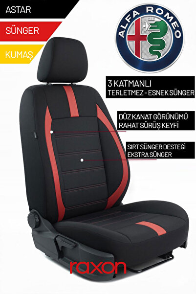 Raxon غطاء مقعد سيارة ألفا روميو نبتون سيريز 2+1 متوافق مع الجلد التايلاندي -...
