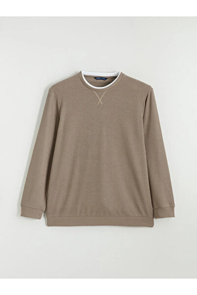 LC Waikiki Мъжка суитшърт с голям размер и велосипедна яка