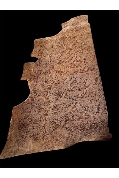 DeriPlaza Camel Renk Kaşmir Baskı Crazy Deri