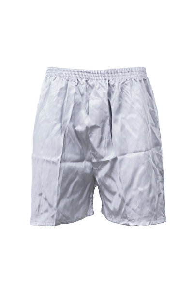 Oppland Men's Satin Fabric Shorts Solid Color Elastic Waistband No Pockets Relaxed Fit Lightweight Fabric