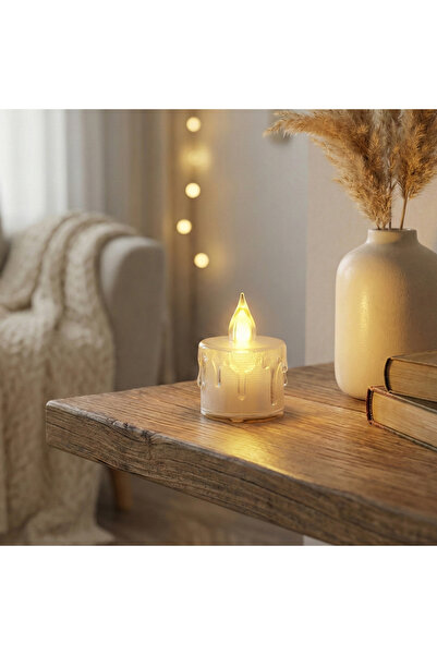 ORBUS LED Mum Işığı – 2’li Paket | 5cm x 3.6cm | Warm White | 2x LR1130 Pilli Dekoratif Mum