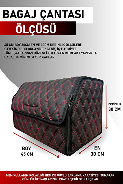 stiloto Auto Trunk Bag Leather Organizer – Car Trunk Organizer, Waterproof Stylish Design