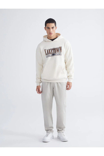 LC Waikiki με τύπωμα Ανδρικό χοντρό φούτερ με κουκούλα